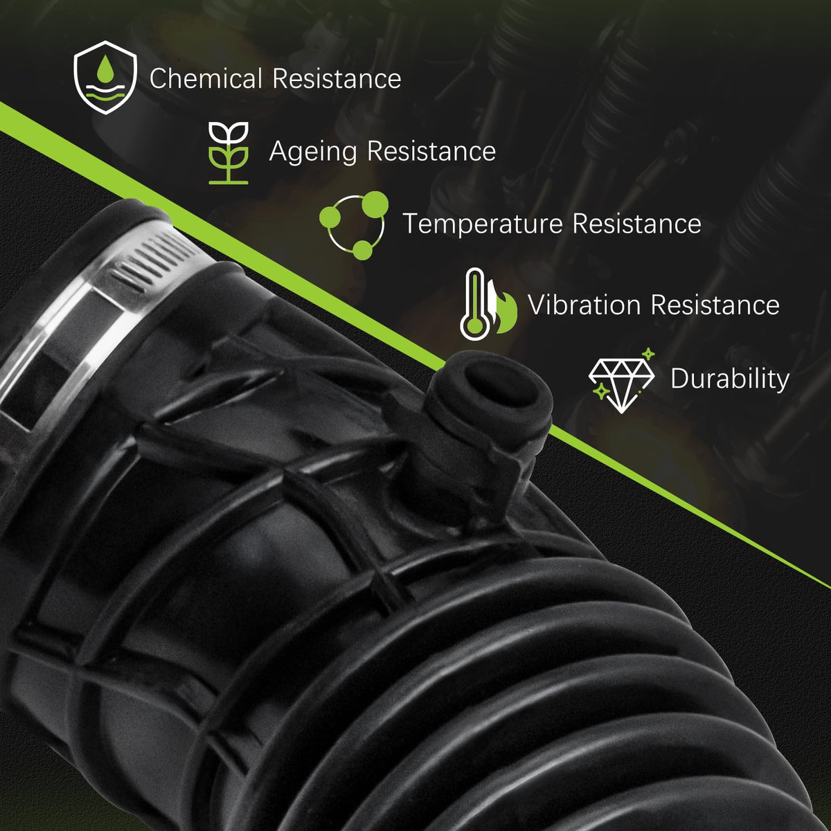 VINMS hose beside ruler showing size and scale for accurate replacement benefit