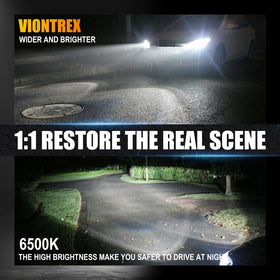 VIONTREX fog light beam on dark road improving road edge visibility