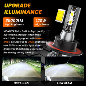 VIONTREX bulb installed in Super Duty headlight for brighter illumination