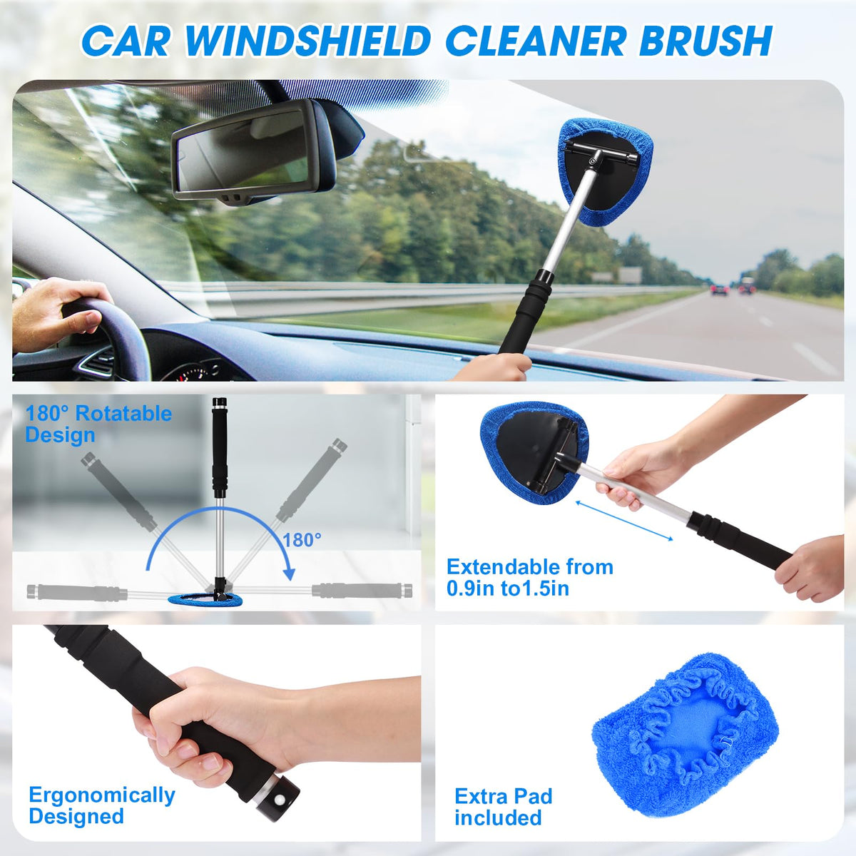 vioview selection of brushes and microfiber towel protecting interior surfaces while cleaning