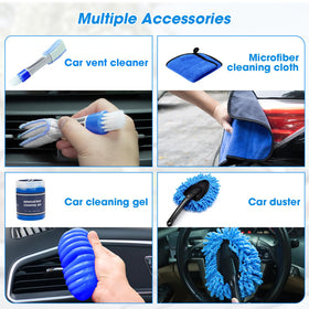 vioview cleaning gel close-up pulling dust from dashboard crevices for refreshed finish