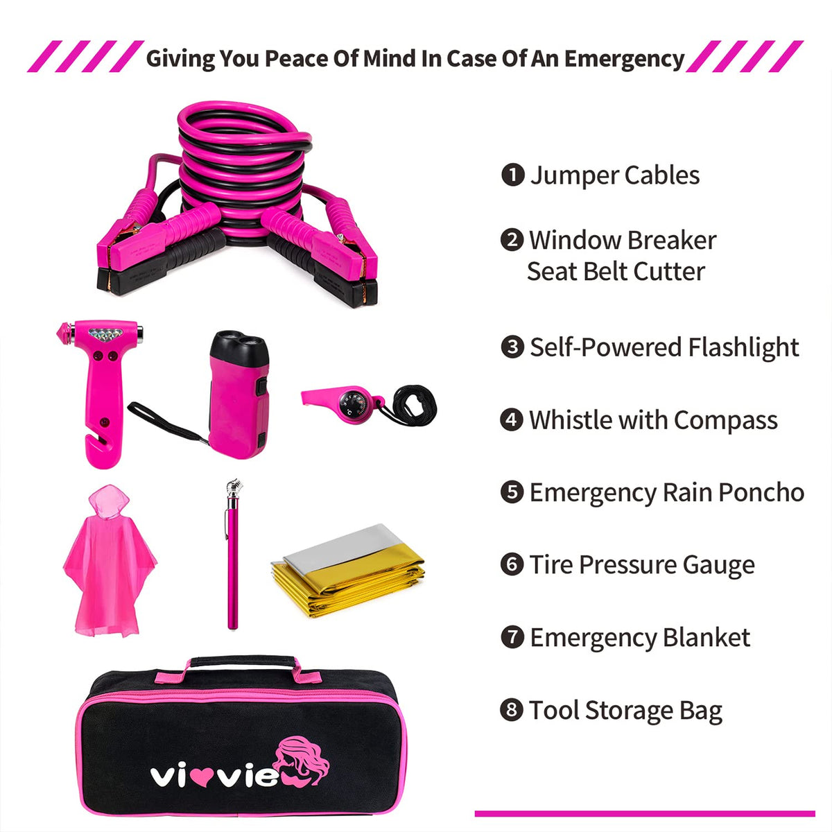 vioview storage bag open with organized compartments, keeps tools accessible