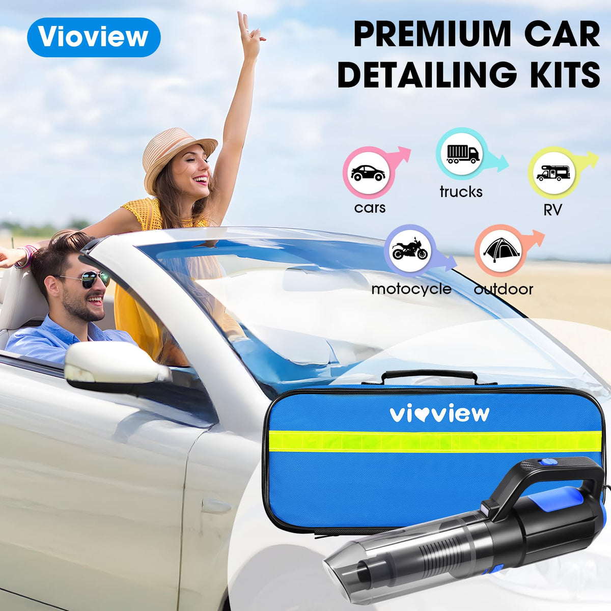 vioview large-capacity storage bag packed with tools for portable, tidy transport