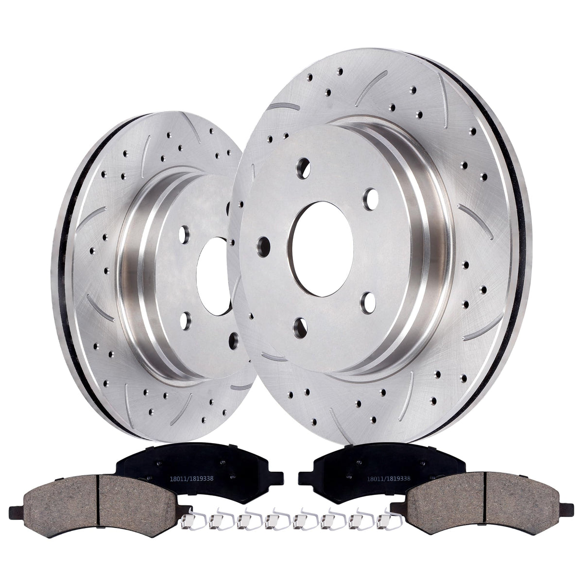 VIPCAR front brake kit packaging showing contents and fitment details for confidence