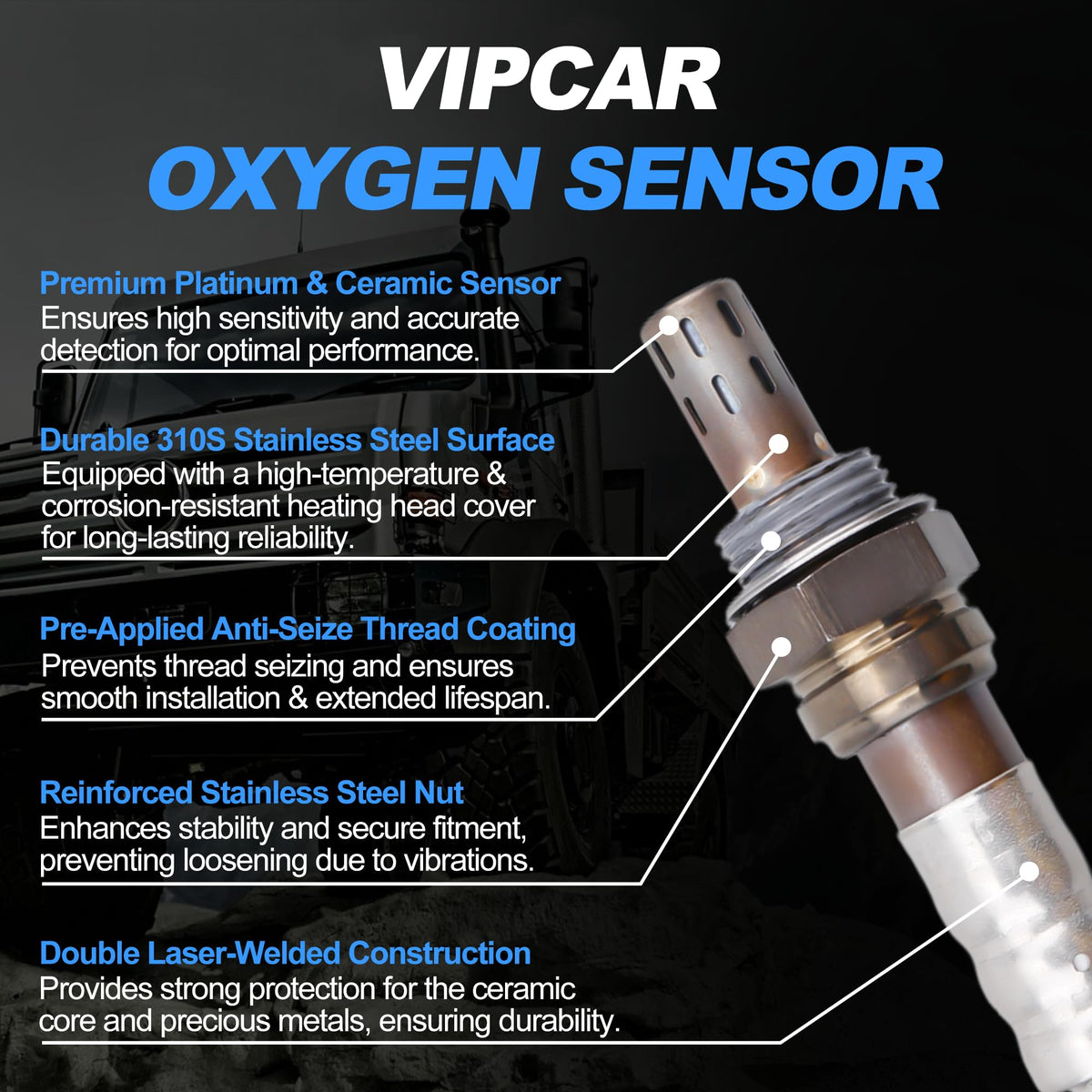 Vipcar sensor connector close-up highlighting easy plug-in benefit