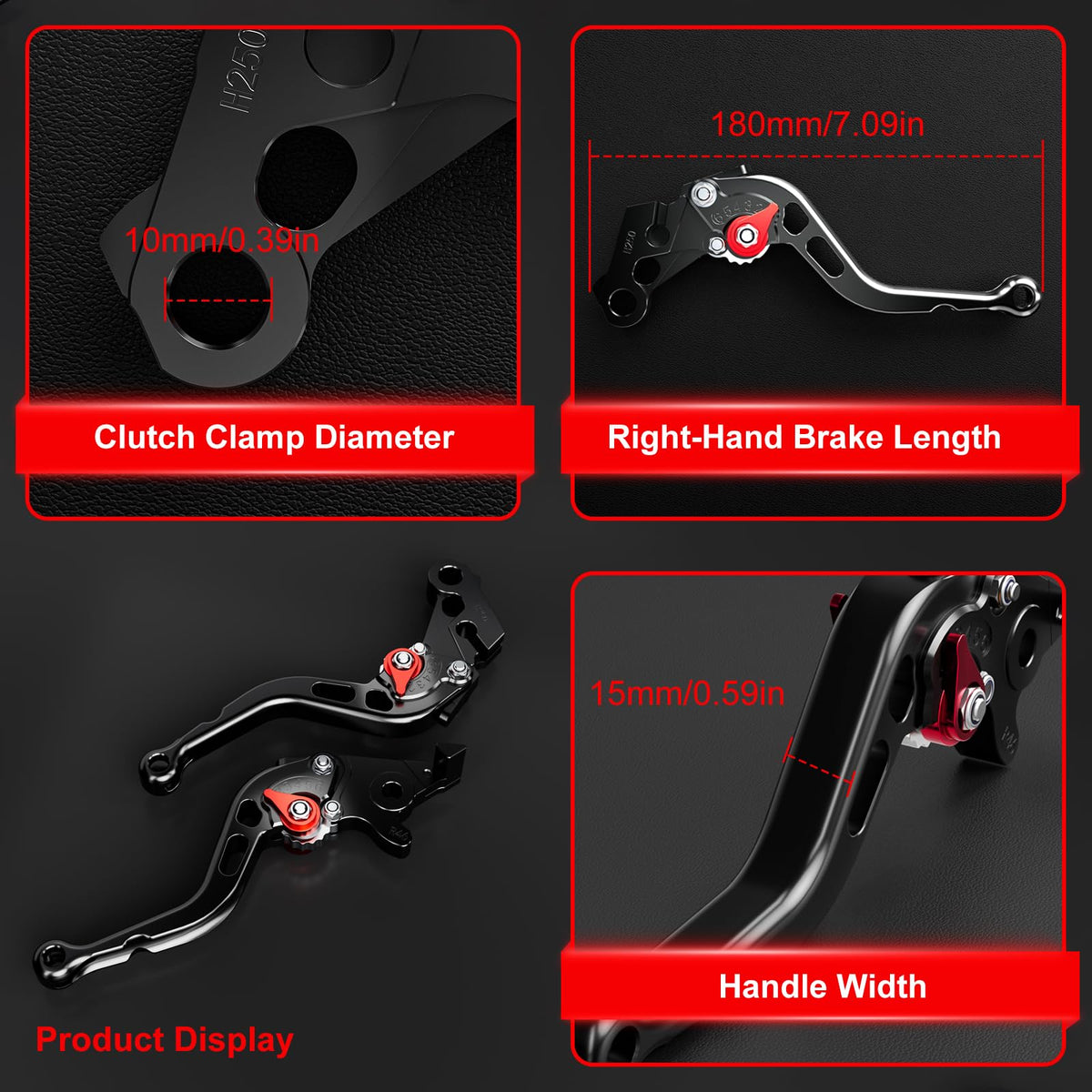 Viproad folded lever profile demonstrating compact clearance and safety benefit