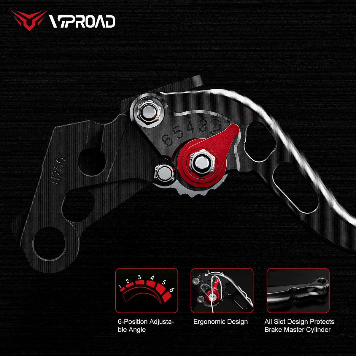 Viproad levers installed on Honda GROM showing accurate OEM-style fitment