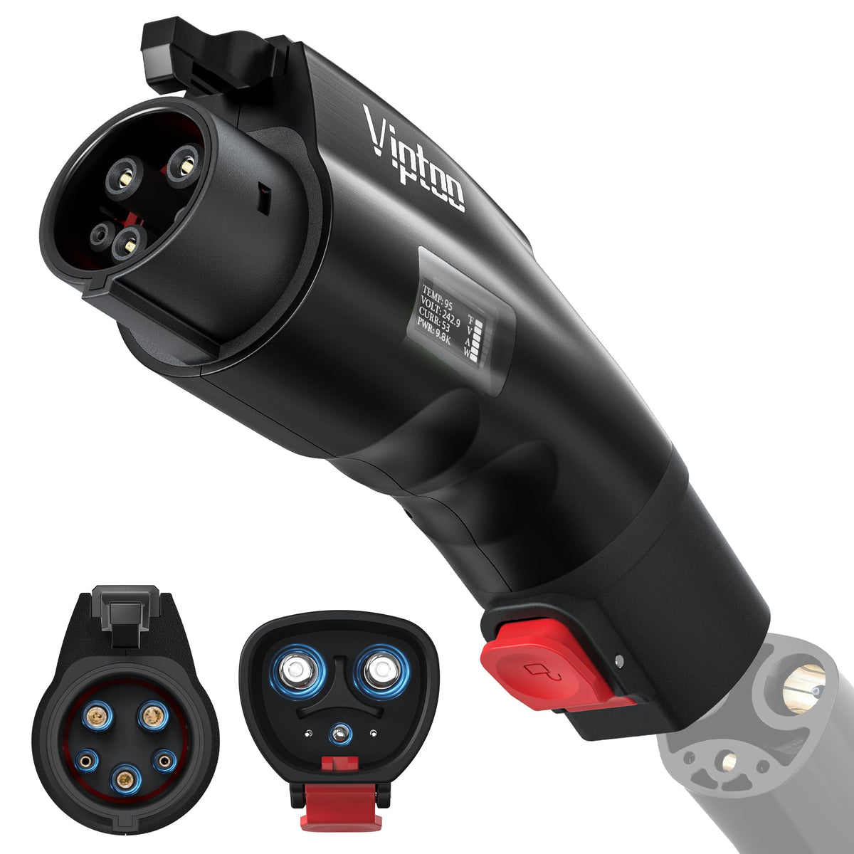 VIPTOO adapter front view showing compact design and easy connection benefit