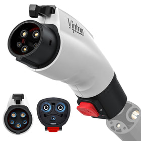 VIPTOO adapter front view showing plug and housing for reliable charging