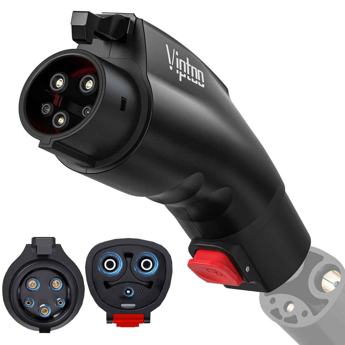 VIPTOO adapter front profile showing compact design and portability benefit