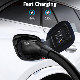 VIPTOO inserted into a J1772 vehicle inlet showing compatibility benefit