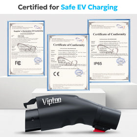 VIPTOO attached to Tesla Mobile Connector showing versatile charging benefit