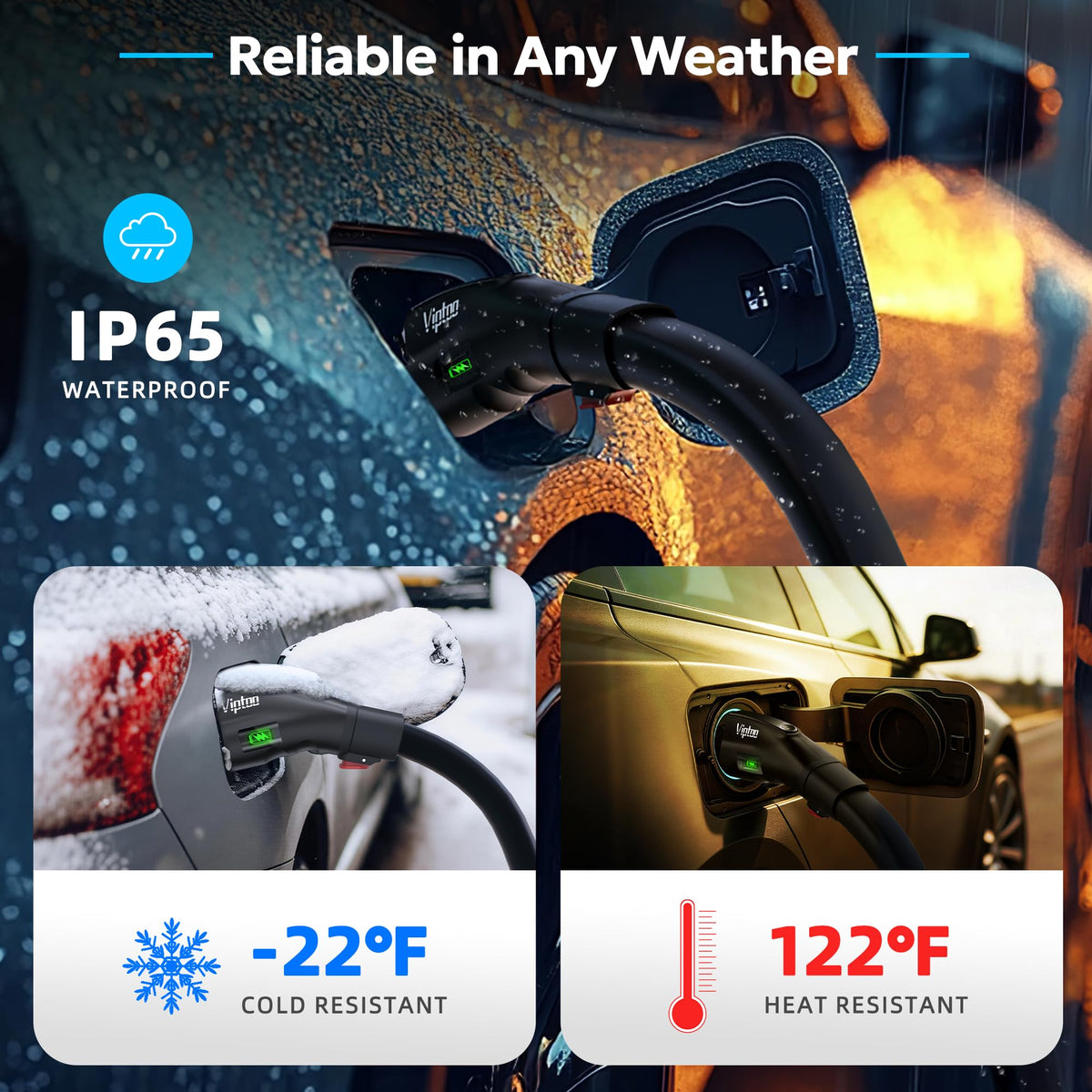 VIPTOO adapter temperature sensor detail protecting vehicle and charger