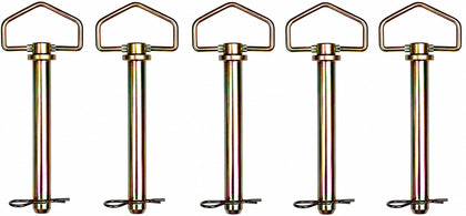 VIRTIONZ front view of five hitch pins showing sturdy zinc-plated finish and pack convenience