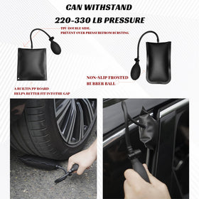 Visberius air wedge and rod inserted into car door gap demonstrating safe separation
