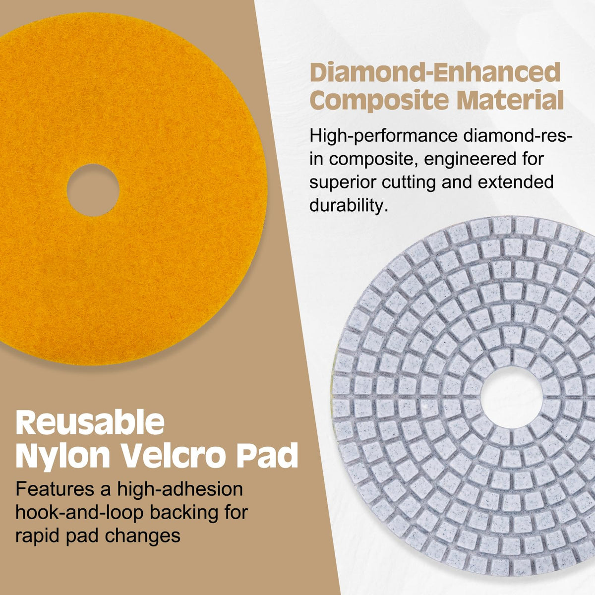 VISCOO close-up of diamond segments demonstrating durable cutting action
