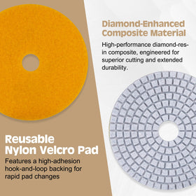 VISCOO close-up of diamond segments demonstrating durable cutting action