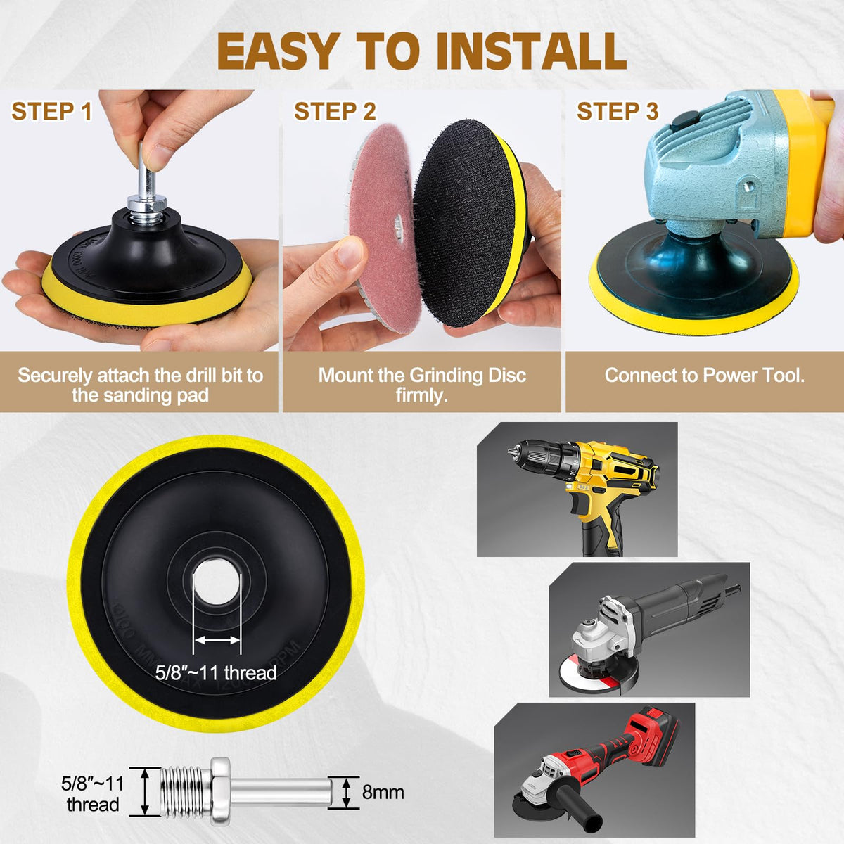 VISCOO pad mounted on polisher showing efficient polishing in use