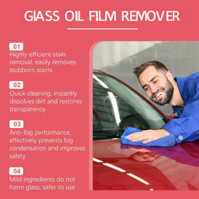 Vitacamy being applied to a windshield in use, improving visibility for safer driving