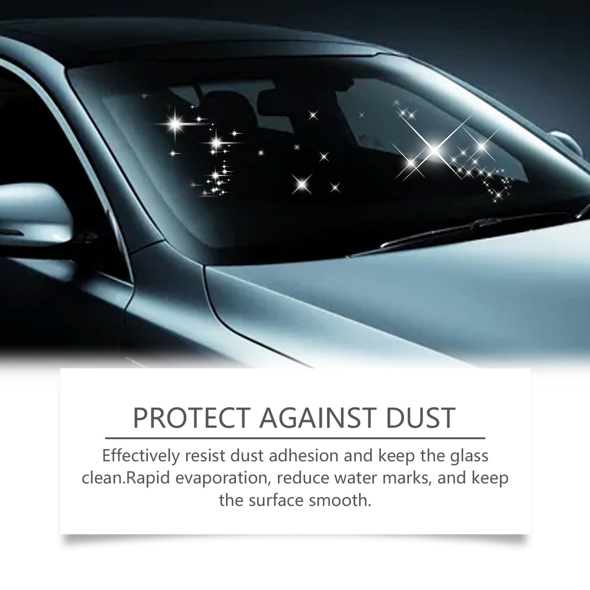 Vitacamy lifestyle car interior cleaning shot showing mirror and window clarity after use