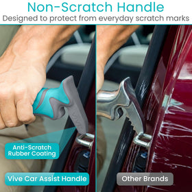 Vive car handle installed in vehicle U‑shaped door latch for secure support