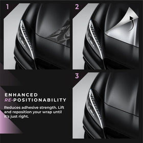 VViViD before and after repositioning vinyl illustrating improved alignment