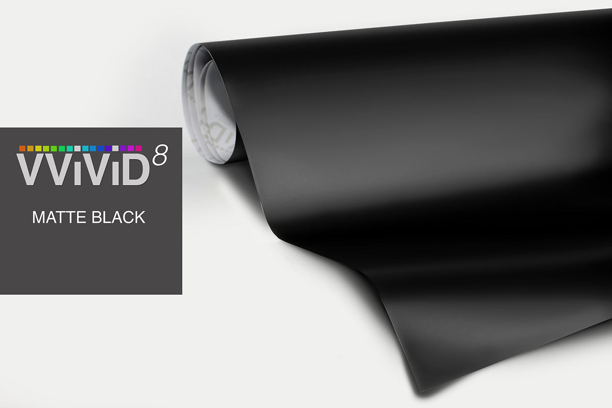 VViViD wrapped car door showing smooth matte look and professional result