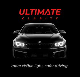 VViViD applying film to headlight with heat gun for easy conforming benefit