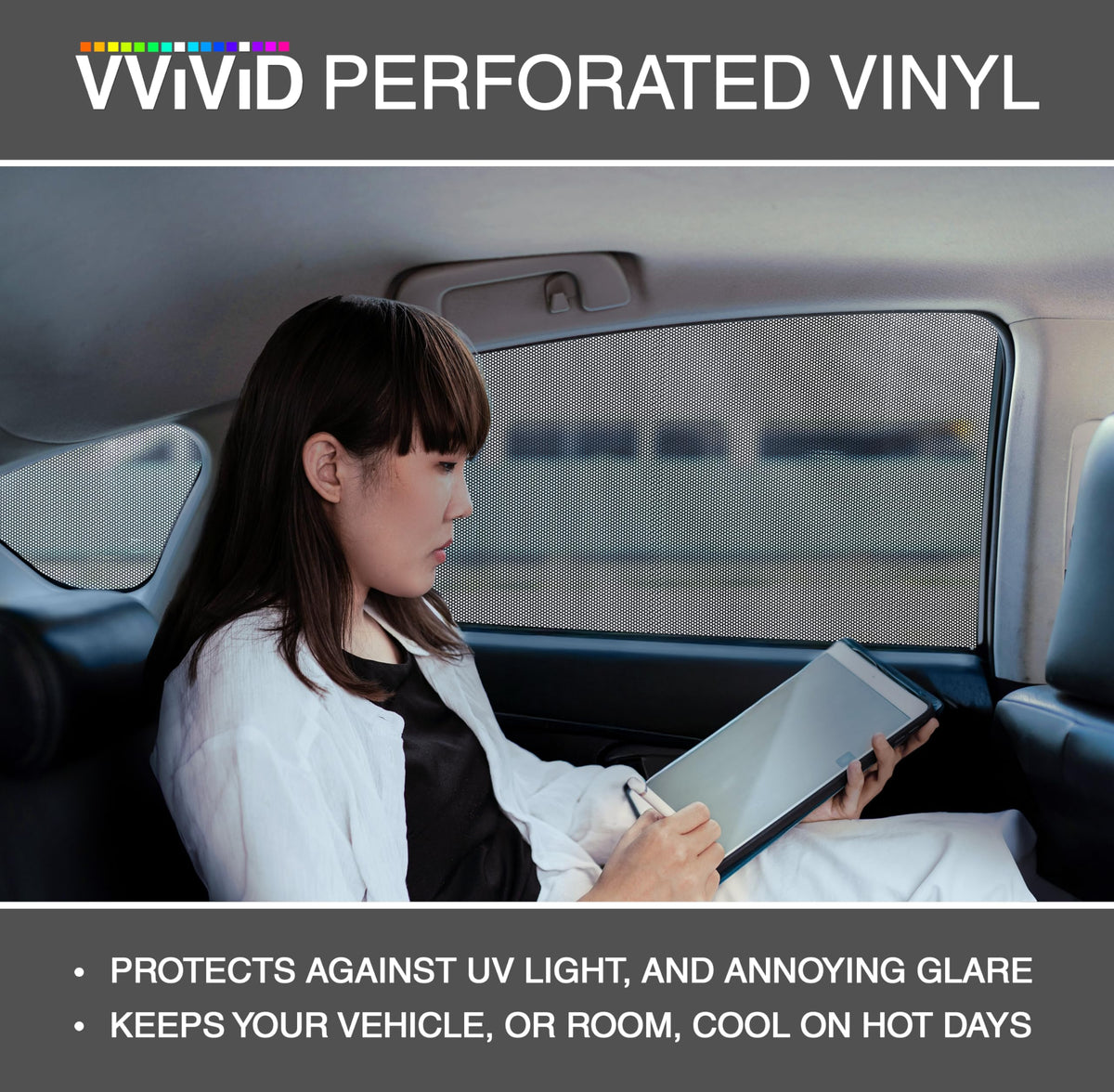 VViViD on a retail storefront showing merchandise protection and privacy benefit