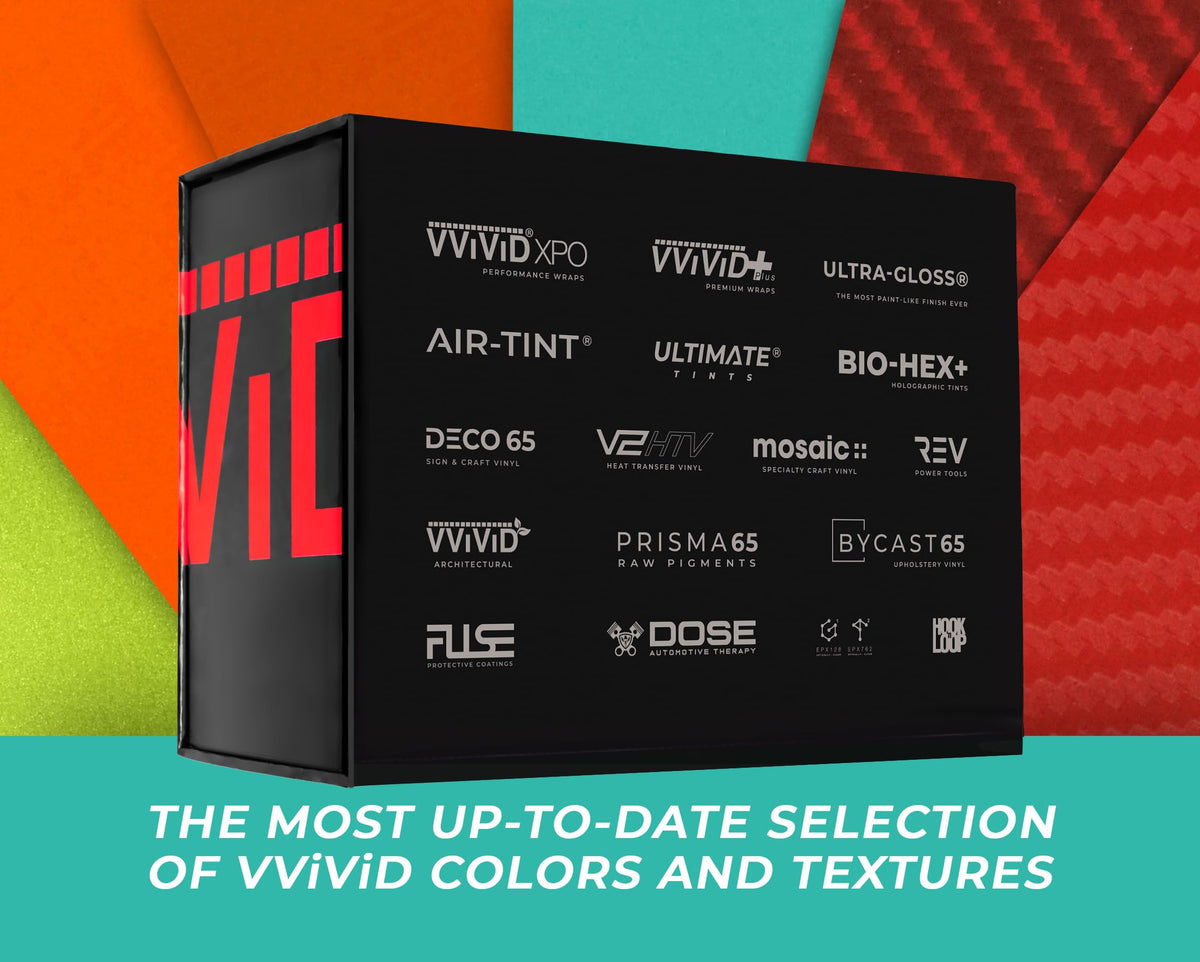 VViViD swatches fanned under daylight demonstrating color shift detection benefit