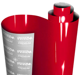 VViViD Ultra Gloss front packaging showing glossy candy red finish benefit