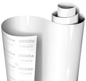 VViViD front packaging showing gloss white sheet and product branding for clear identification