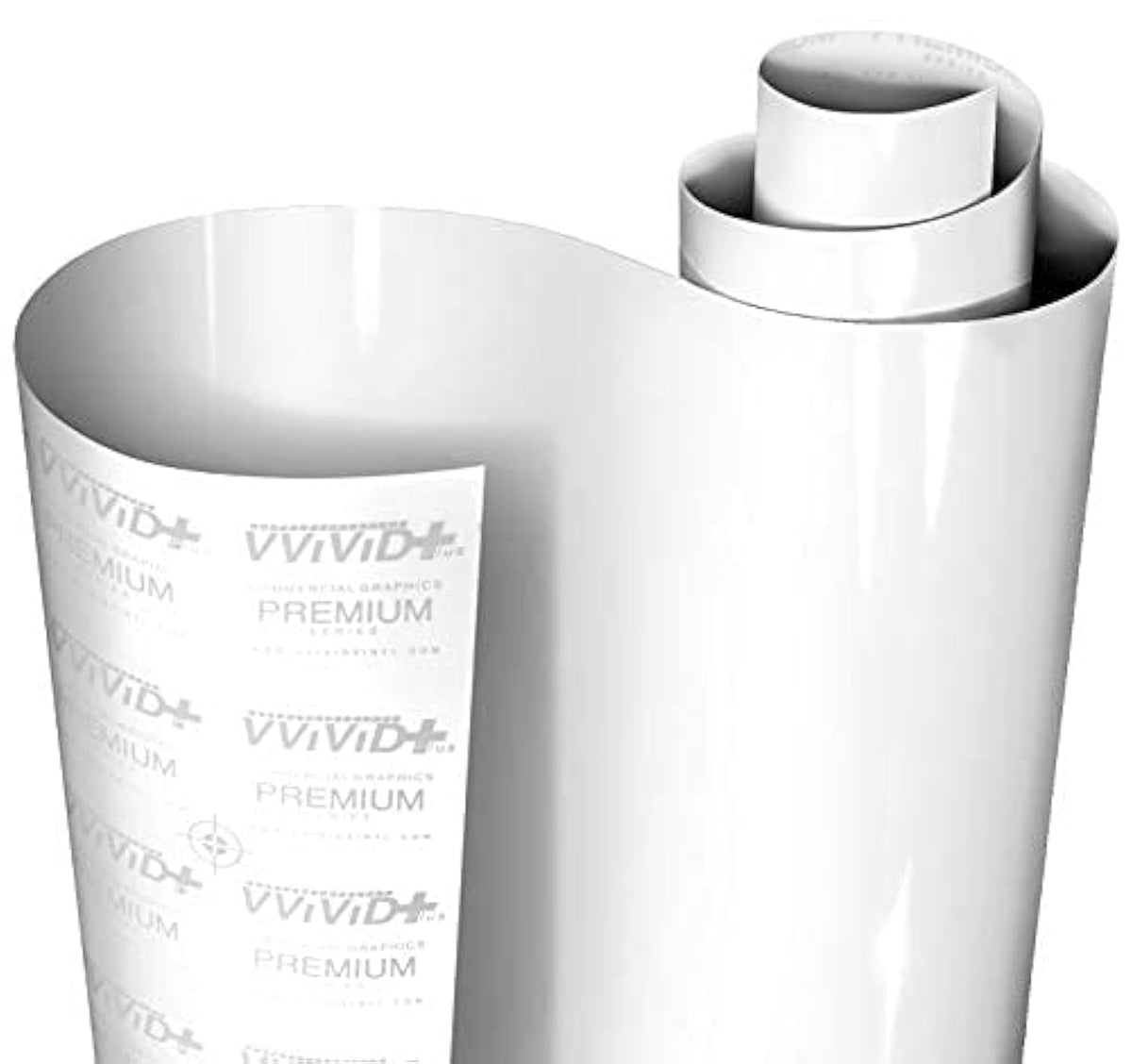 VViViD Ultra Gloss front packaging showing gloss white roll and branding benefit