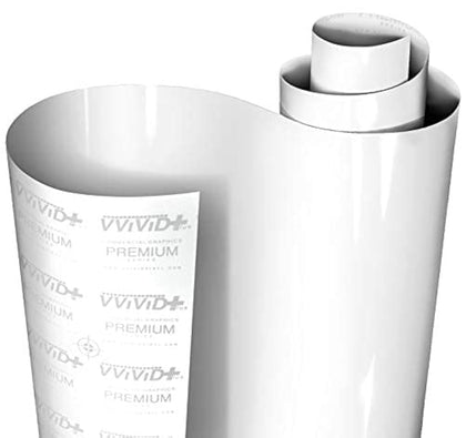 VViViD Ultra Gloss front packaging showing gloss white roll and branding benefit