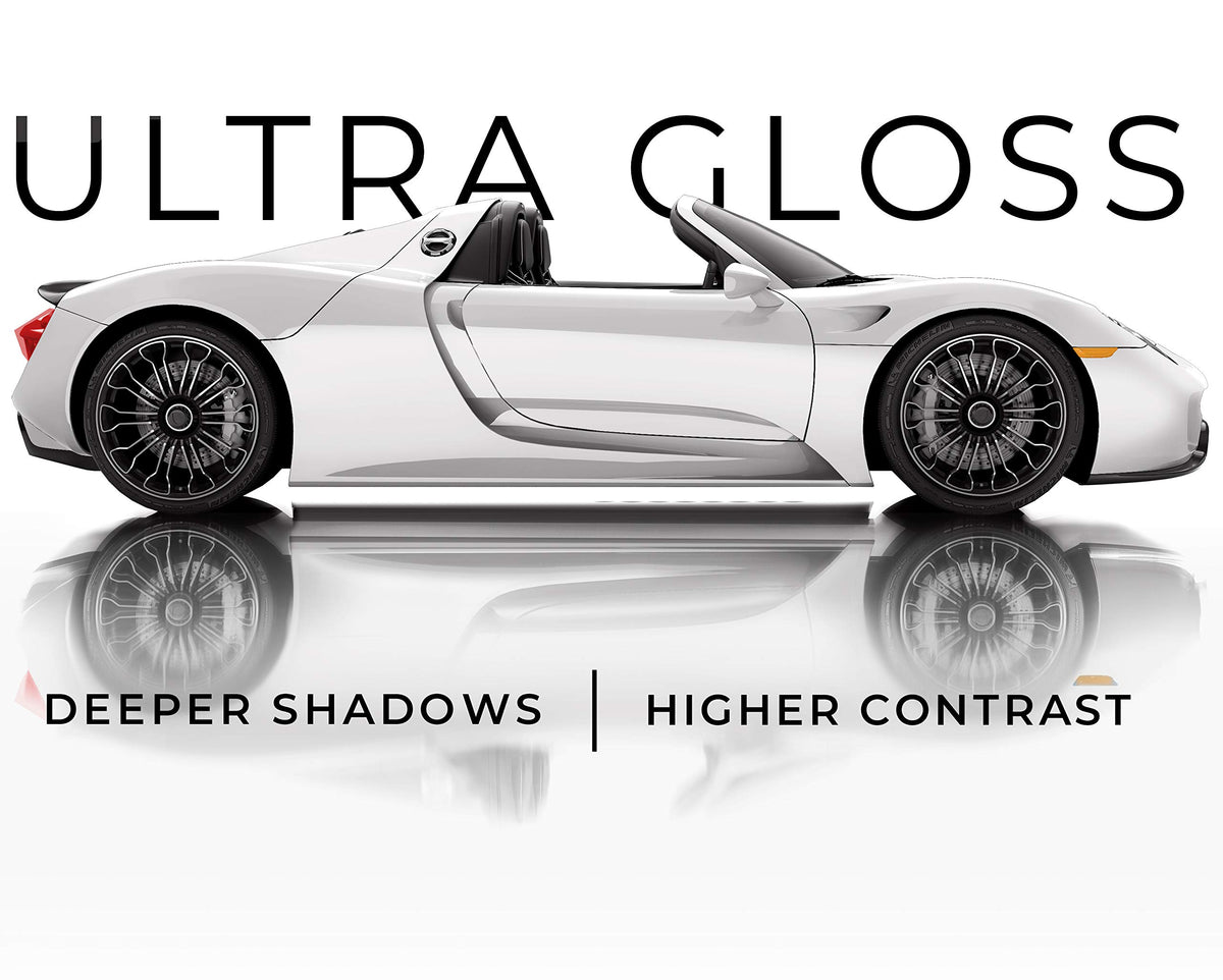VViViD close-up of ultra gloss texture highlighting mirror-like reflection