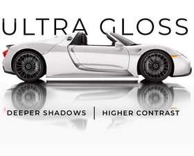 VViViD close-up of ultra gloss texture highlighting mirror-like reflection
