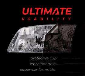 VViViD film being applied to a headlight, easier install benefit