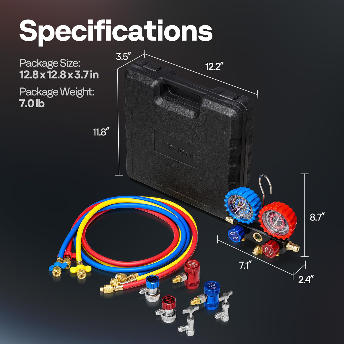 VIVOHOME organized carrying case with tools arranged for easy transport and storage