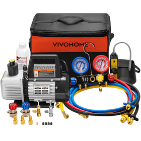 VIVOHOME front packaging showing full vacuum pump kit and components for easy identification
