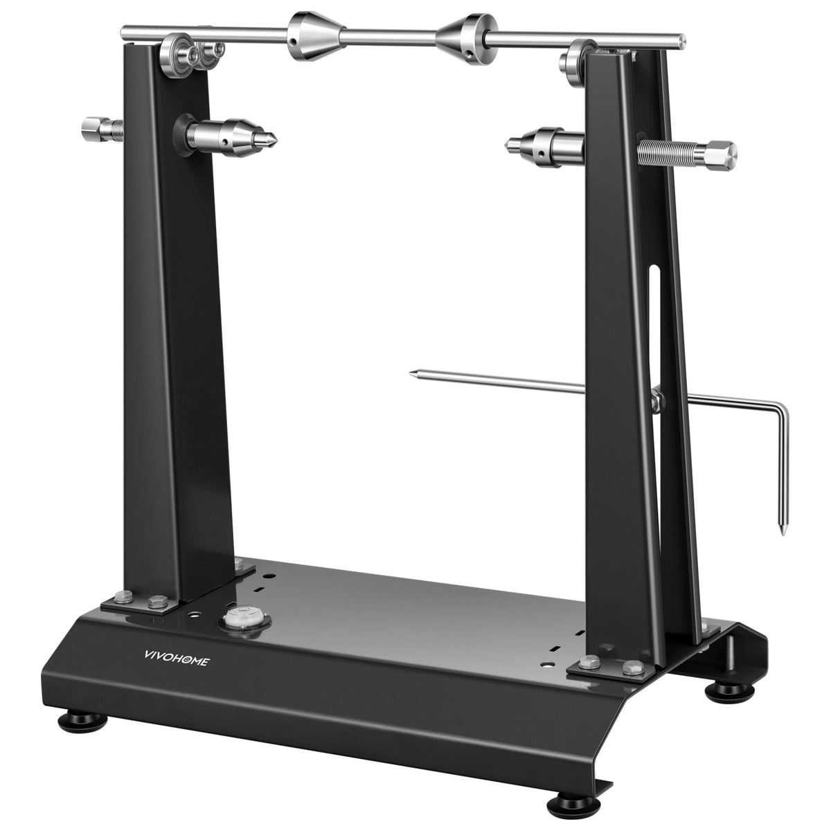 VIVOHOME front view of assembled balancer and truing stand showing stability benefit