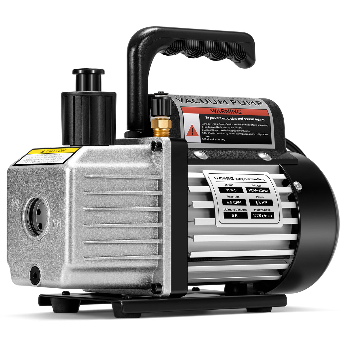 VIVOHOME front view showing pump body and compact design for quick transport