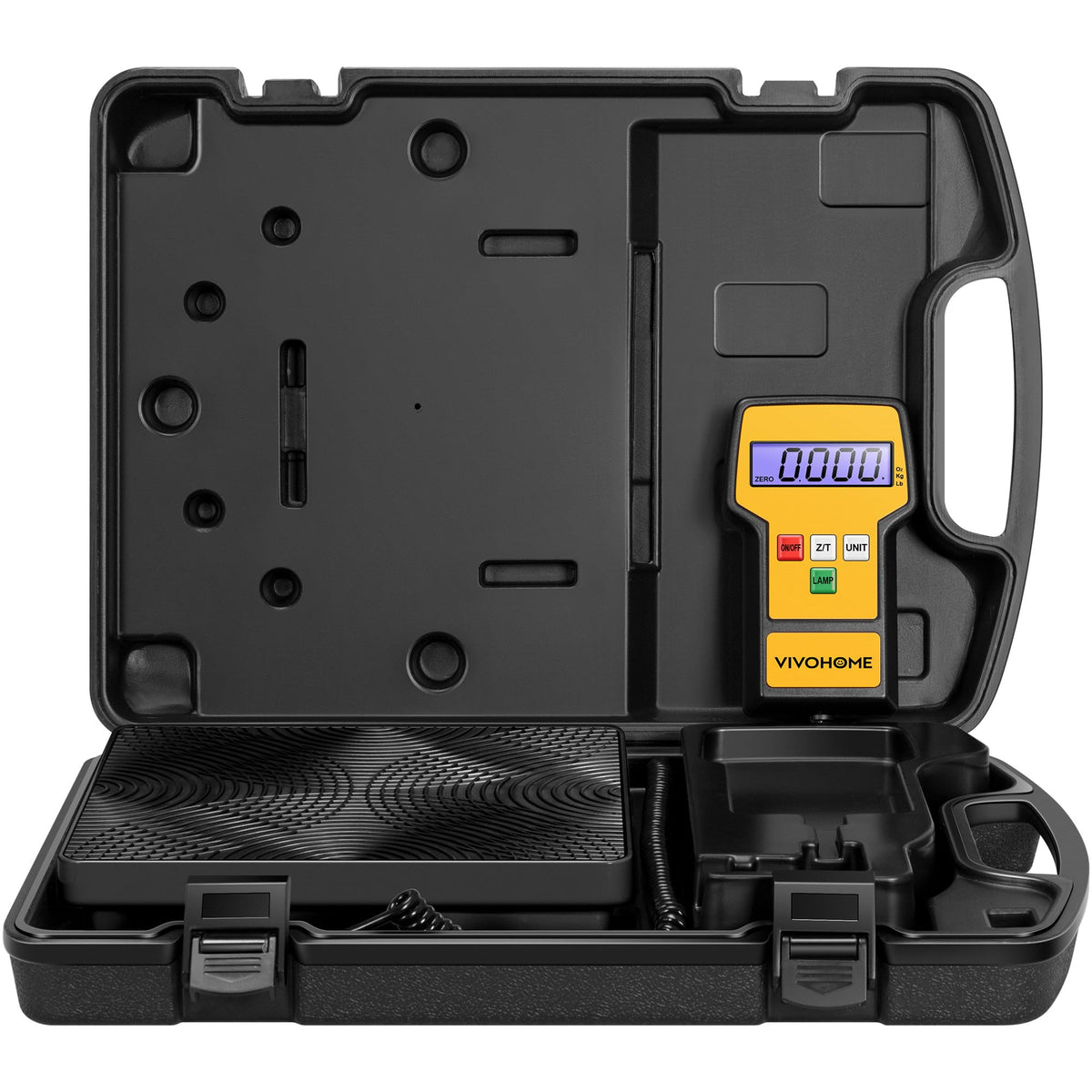 VIVOHOME front view of refrigerant scale showing compact design and platform stability