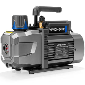 VIVOHOME front view of vacuum pump showing compact sparkless housing and durable base