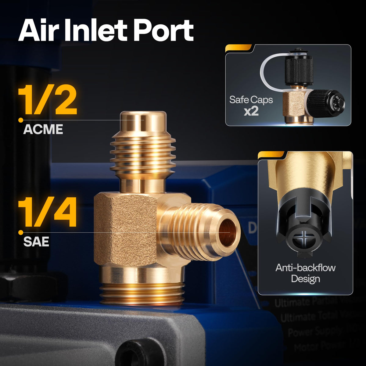 VIVOHOME color-coded hoses and adapters arranged for quick system hookup