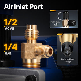 VIVOHOME color-coded hoses and adapters arranged for quick system hookup