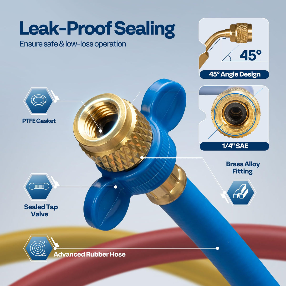 VIVOHOME hoses connected to an AC unit demonstrating easier access and secure connections