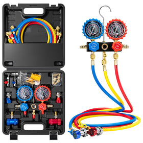 VIVOHOME manifold front view showing controls and hook for organized use