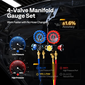 VIVOHOME manifold hanging on hook for hands-free gauge reading