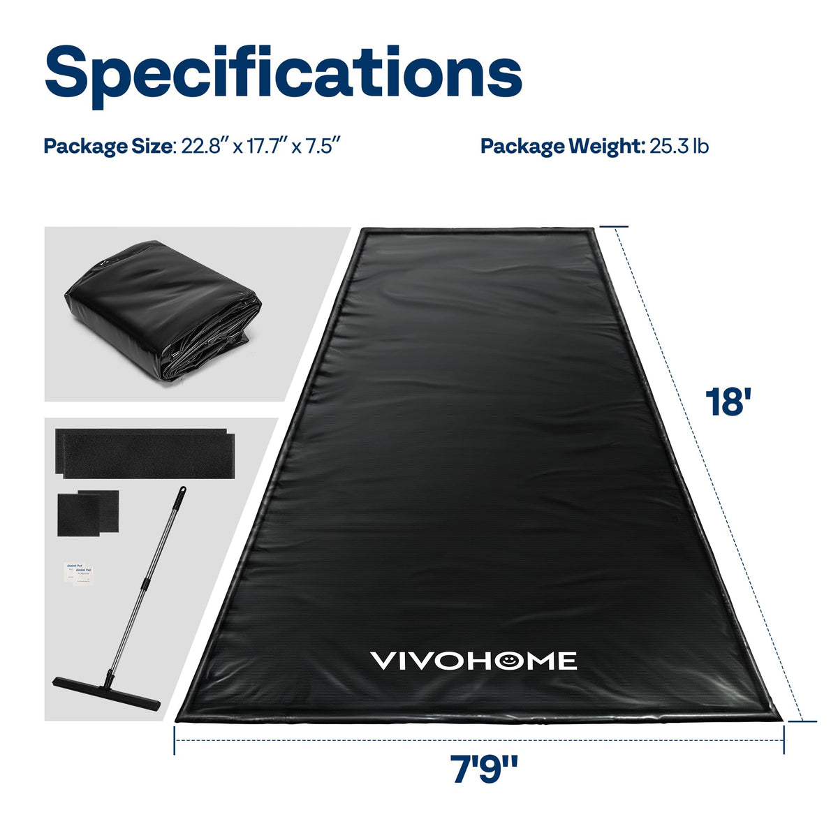 VIVOHOME mat rolled for storage demonstrating compact, space-saving benefit