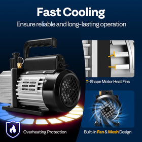 VIVOHOME motor cooling fins and fan detail for reliable heat dissipation